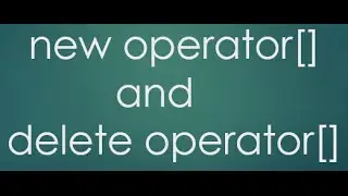 23  new operator[] and delete operator[]