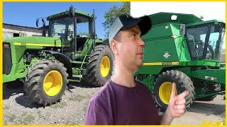 JohnDeere8400 И JohnDeere9500 два деда за день/регулировка подшипников бортовой и диагностика гид.