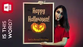 Halloween card in Microsoft Word 🎃 how to tutorial