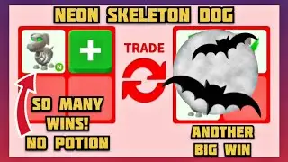 25 OFFERS (Traded) - NEON SKELETON DOG - Adopt Me Rich Servers