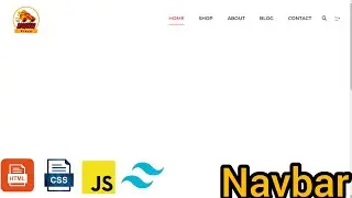 Restaurant Website Using HTML, CSS, Tailwind & Javascript || Navbar || Part -1 #codewithsirohiya