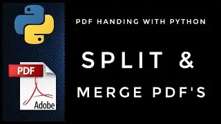 Split & Merge pdf files | PDF handling with python | 