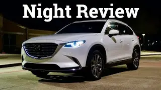 Night Review (Adaptive LED Lights, Ambient Lights, Etc): 2021 Mazda CX-9 Signature