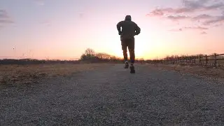 Beautiful Sunrise Moon Set Trail Run -Virtual Run 4K #4