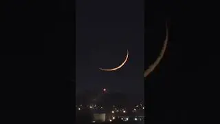 Crescent Moon set over 4 days #crescentmoon #moon #shorts #space