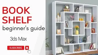 Bookshelf in 3ds max beginners tutorial #3dsmax