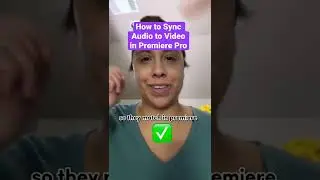 How to sync audio 🎙 to video 🎥 in #premierepro #videoeditingtips #premiereprotips #videoediting