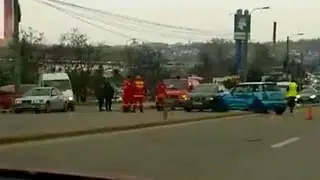 Accident cu patru mașini pe pasarela CFR din Burdujeni