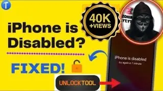 Iphone 6/6+ disabled⚠️passcode🔐 bypass done by unlock tool✅with sim📶 Unlock tool ramdisk passcode