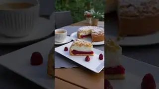 Himbeer-Kuchen & Kaffee | Raspberry Soufflé Cake & Coffee | Ahududu Sufle Kek & Kahve - #Shorts