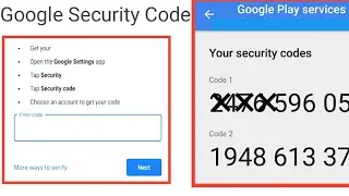 How to get google security code ||Get google verification code login | Recovery security code