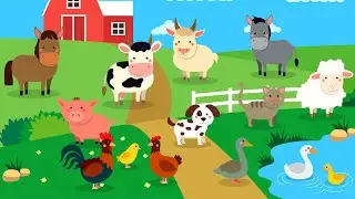 Learn Farm animals for kids | Farm Animals Names & Sounds