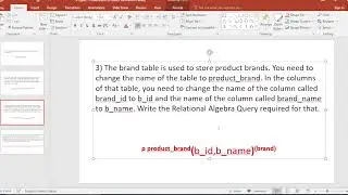 Explain how to create a Relational Algebra Query using Rename Operation related to a given need.