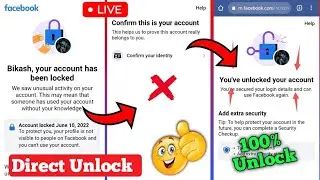 How to Unlock Facebook Locked Account Without Confirm Identify | 100% Unlock Facebook Locked Account