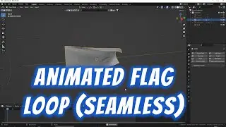 Animated flag in Blender - Seamless loop, cloth simulation