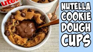 Nutella Cookie Dough Cups! Recipe #Shorts