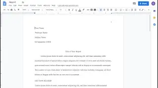 How to Make an MLA Format Paper with Works Cited Page in Google Docs