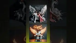 How To Create 3D Ai Couple Chair Name Image Kaise Banaye | Couple Wing Chair Name Video Editing
