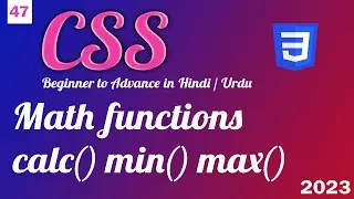 CSS math functions - calc() min() and max() | CSS tutorial in Hindi and Urdu