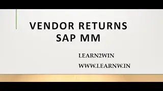 VENDOR RETURNS IN SAP MM | sap mm | sap mm tutorials | sap course