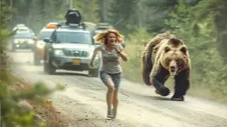 Grizzly Bear CHASES DOWN Woman in Yellowstone National Park!