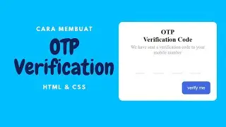 OTP Code Verification Form in HTML CSS