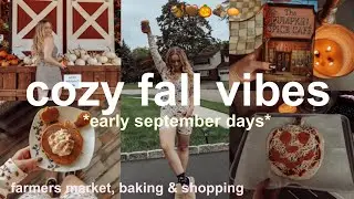 COZY FALL DAY IN MY LIFE VLOG 🧸🍂 fall homemade pizzas, preparing for fall, farmers market & shopping