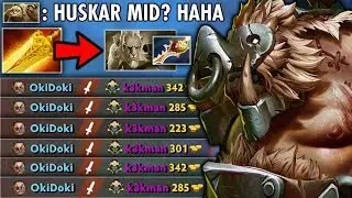 PUDGE MID VS HUSKAR 7.25 PATCH!! HE BOUGHT RADIANCE AGAINST RAPIER PHANTOM LANCER | GENIUS PUDGE