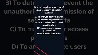 Security Plus Data Loss Prevention Question 