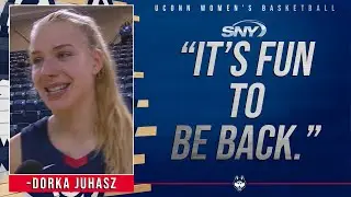 Dorka Juhasz drops 22 and 18 on Creighton: Its fun to be back | UConn Post Game | SNY