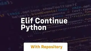 elif continue python