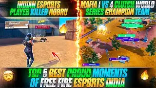 TOP 5 BEST PROUD MOMENTS OF FREE FIRE ESPORTS INDIA | FREE FIRE INDIA ESPORTS BEST MOMENTS