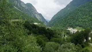 Сочи.Красная Поляна.Поездка на машине.Подъем в горы.