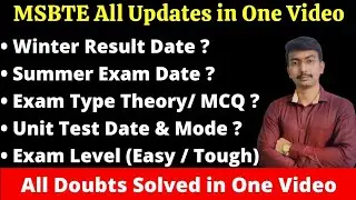 MSBTE Winter Result Date | MSBTE Exam All Doubts Solved | MSBTE Summer Exam 2022 | Vineet Bhavsar