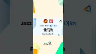 Jazz 2 Hours Facebook Offer Rs. 10 PKR 🔥 | 1GB Data | What Information