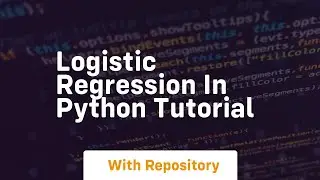 logistic regression in python tutorial