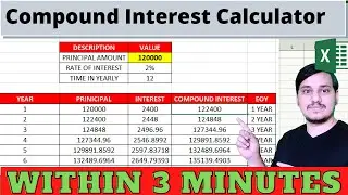 Compound Interest Formula Excel | Hindi | Compound Interest Calculator