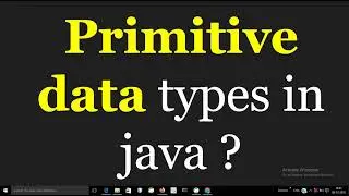 Primitive Data Types in Java