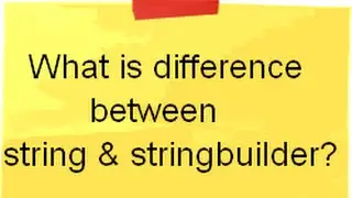 Difference Between String and Stringbuilder in Csharp | C#.NET Interview Questions & Answers