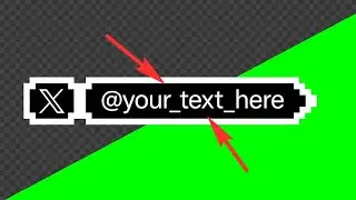 Twitter X Lower Third with your text | green screen, transparent background | Pixel animation