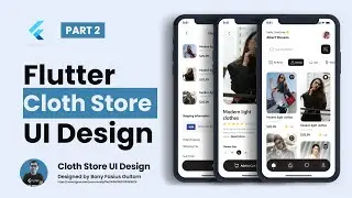 Flutter UI Tutorial - E-Commerce Clothing Shop Store App | Floating Bottom Bar ( PART 2 )