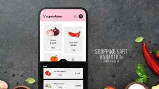 Shopping cart Micro interaction using adobe xd 2020 Auto Animate