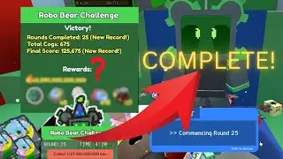 How I completed Round 25 In Robo Bear Challange! | Roblox Bee Swarm Simulator