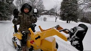 Let's build a Snowman Toys CAT Construction Pedal Tractor, Backhoe, Loader and Excavator