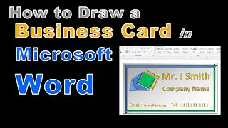 How to Draw a Business Card in Microsoft Word