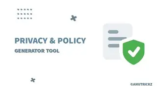 Privacy policy generator tool script for blogger