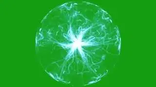 Plasma Energy on Green Screen Bacground