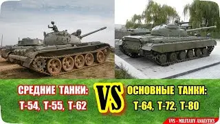 Что могут средние танки Т-54, Т-55, Т-62 против основных боевых танков (ОБТ) Т-64, Т-72, Т-80, Т-90?