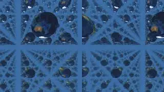 Earth lattice animation (SBS 3D)