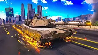 Unstoppable 9999HP Tank Destroying Cops In GTA 5 RP